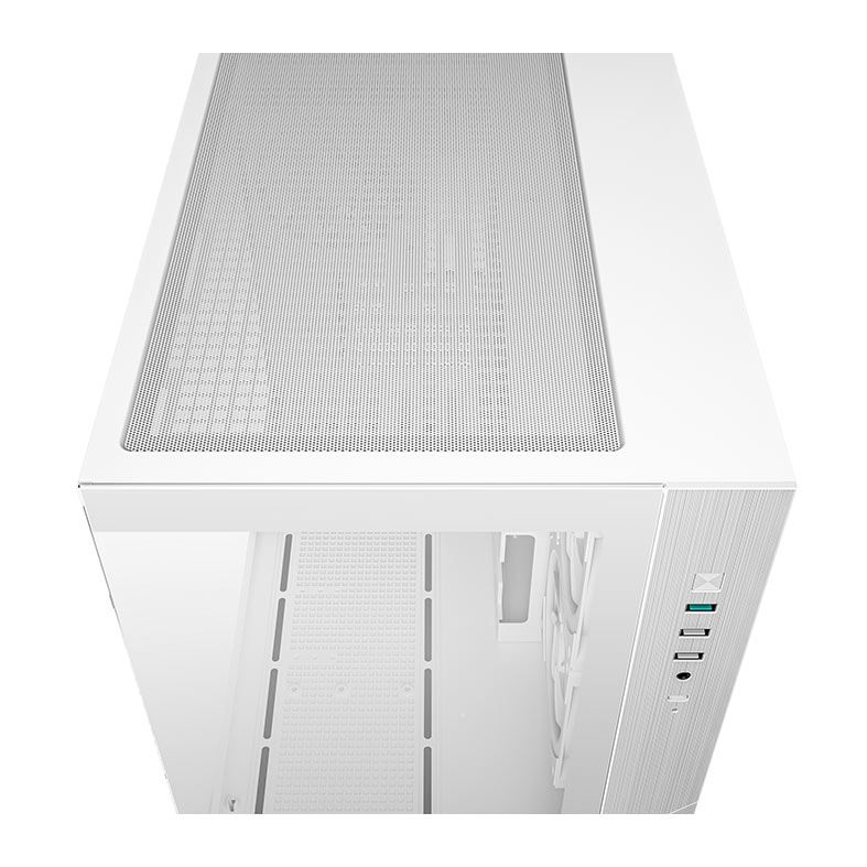 Gabinete Gamer Deepcool CG330, ARGB, Mid-Tower, Lateral de Vidro, Com 3 Fans, Branco, R-CG330-WHNGM3-G
