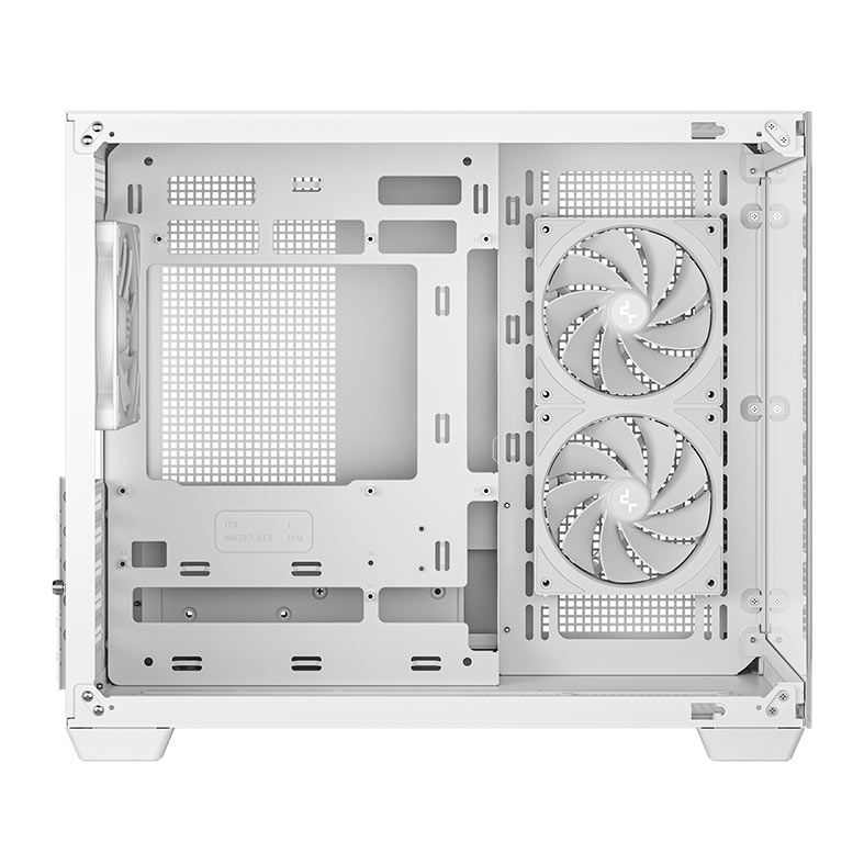 Gabinete Gamer Deepcool CG330, ARGB, Mid-Tower, Lateral de Vidro, Com 3 Fans, Branco, R-CG330-WHNGM3-G