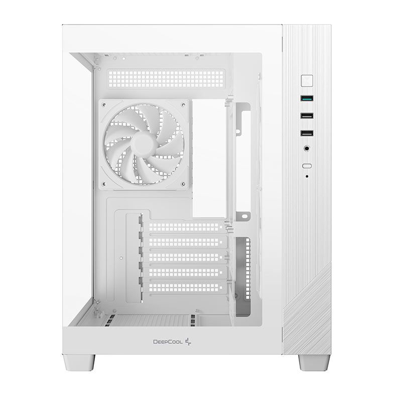 Gabinete Gamer Deepcool CG330, ARGB, Mid-Tower, Lateral de Vidro, Com 3 Fans, Branco, R-CG330-WHNGM3-G