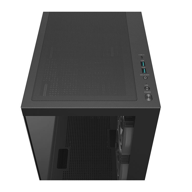 Gabinete Gamer Deepcool CG380, ARGB, Mini-Tower, Lateral de Vidro, Com 3 Fans, Preto, R-CG380-BKAGM3-G