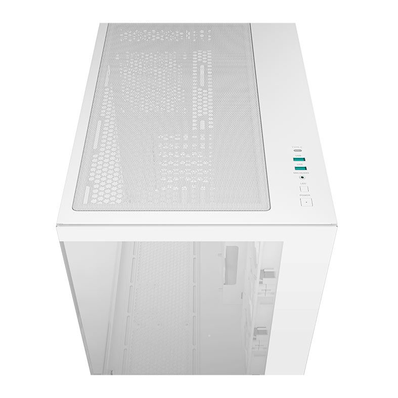 Gabinete Gamer Deepcool CG530 4F,ARGB, Mid-Tower, Lateral de Vidro, Com 4 Fans, Branco, R-CG530-WHADA4-G-1