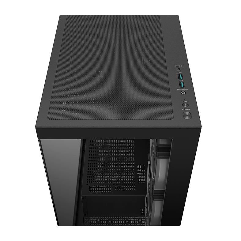 Gabinete Gamer Deepcool CG580 V2, ARGB, Mid-Tower, Lateral de Vidro, Com 4 Fans, Preto, R-CG580-BKADA4-G-2