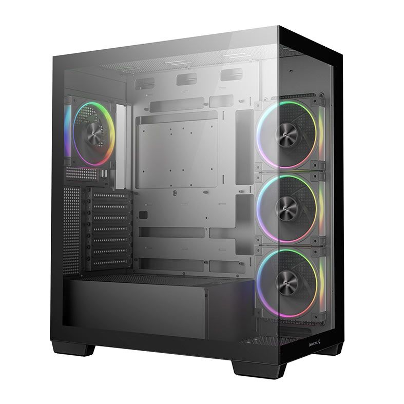 Gabinete Gamer Deepcool CG580 V2, ARGB, Mid-Tower, Lateral de Vidro, Com 4 Fans, Preto, R-CG580-BKADA4-G-2