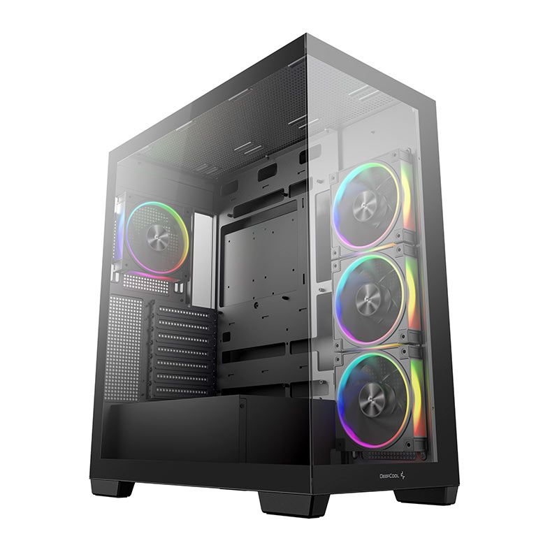 Gabinete Gamer Deepcool CG580 V2, ARGB, Mid-Tower, Lateral de Vidro, Com 4 Fans, Preto, R-CG580-BKADA4-G-2