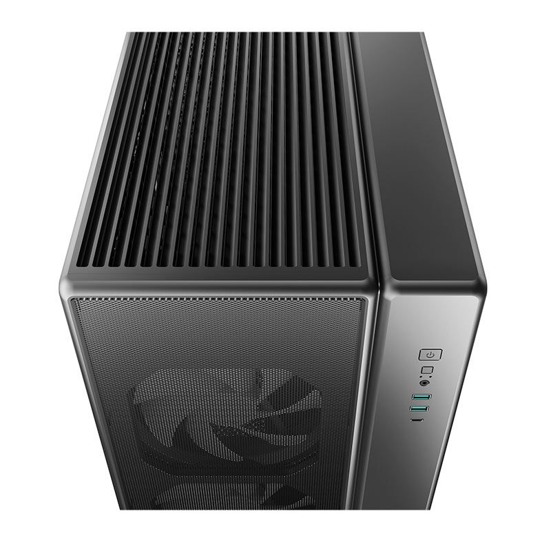 Gabinete Gamer Deepcool CG590 MESH, ARGB, Mid-Tower, Lateral de Vidro, Com 2 Fans, Preto, R-CG590MESH-BKANA2-G