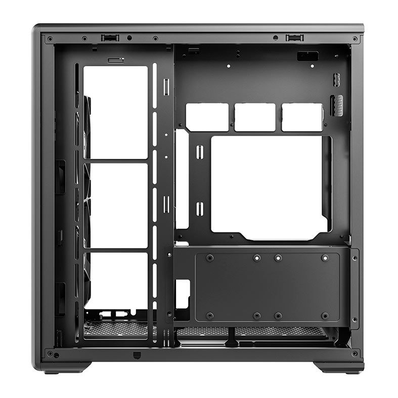 Gabinete Gamer Deepcool CG590 MESH, ARGB, Mid-Tower, Lateral de Vidro, Com 2 Fans, Preto, R-CG590MESH-BKANA2-G