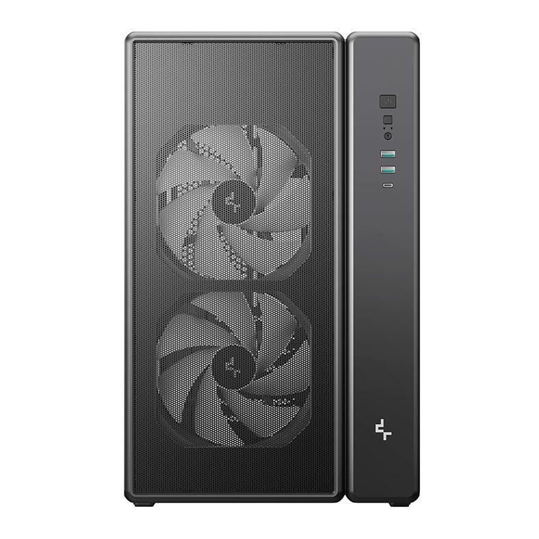 Gabinete Gamer Deepcool CG590 MESH, ARGB, Mid-Tower, Lateral de Vidro, Com 2 Fans, Preto, R-CG590MESH-BKANA2-G