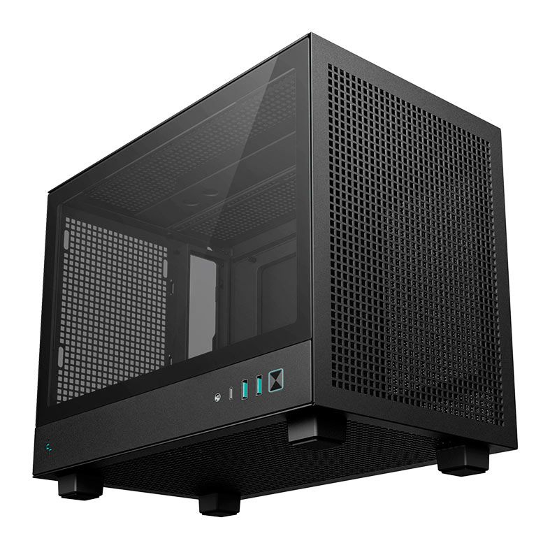 Gabinete DeepCool CH160, Mini-Tower, Lateral de Vidro, Preto, R-CH160-BKNGI0-G-1