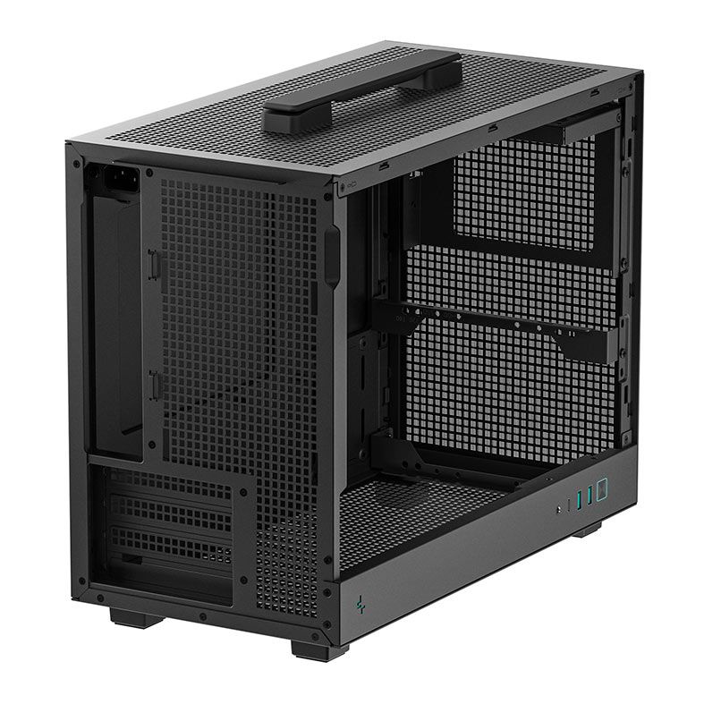 Gabinete Gamer Deepcool CH160 Plus, Mini-Tower, Lateral de Vidro, Preto, R-CH160-BKNGM0-G