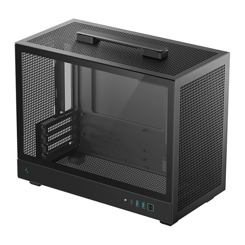 Gabinete Gamer Deepcool CH160 Plus, Mini-Tower, Lateral de Vidro, Preto, R-CH160-BKNGM0-G