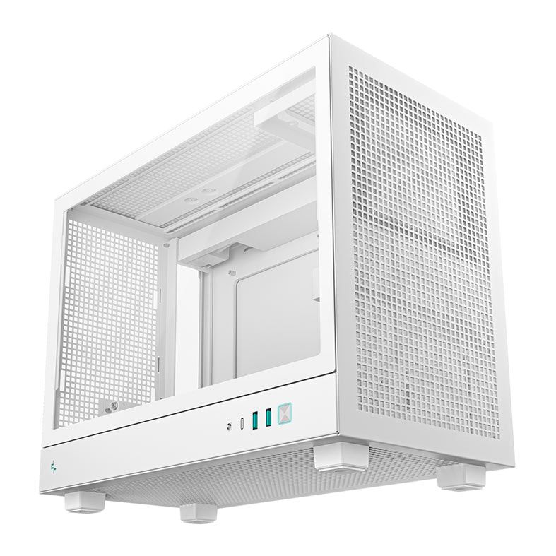 Gabinete Gamer Deepcool CH160 Plus, Mini-Tower, Lateral de Vidro, Branco, R-CH160-WHNGM0-G