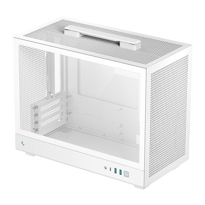 Gabinete Gamer Deepcool CH160 Plus, Mini-Tower, Lateral de Vidro, Branco, R-CH160-WHNGM0-G