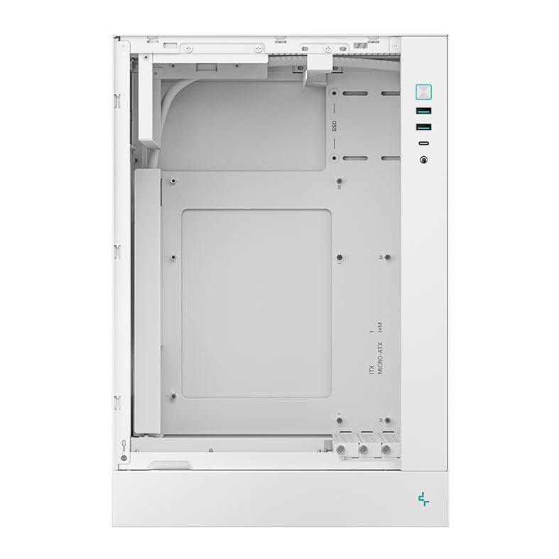 Gabinete Gamer Deepcool CH170 Plus, Mini-Tower, Lateral de Vidro, Branco, R-CH170-WHNGM0-G
