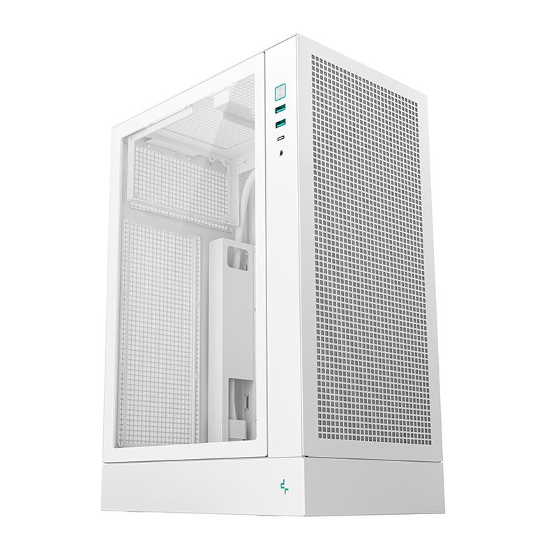 Gabinete Gamer Deepcool CH170 Plus, Mini-Tower, Lateral de Vidro, Branco, R-CH170-WHNGM0-G