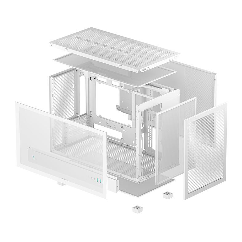 Gabinete Gamer Deepcool CH260, Mini-Tower, Lateral de Vidro, Branco, R-CH260-WHNGM0-G-1