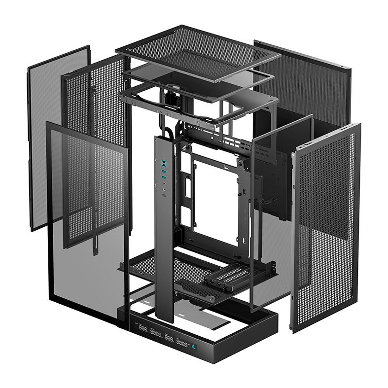 Gabinete Gamer Deepcool CH270 Digital, Mini-Tower, Lateral de Vidro, Preto, R-CH270-BKNDM0-G-1