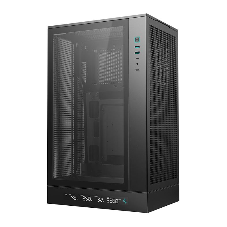 Gabinete Gamer Deepcool CH270 Digital, Mini-Tower, Lateral de Vidro, Preto, R-CH270-BKNDM0-G-1