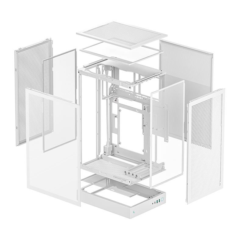 Gabinete Gamer Deepcool CH270, Mini-Tower, Lateral de Vidro, Branco, R-CH270-WHNGM0-G-1