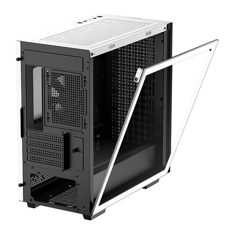Gabinete Gamer DeepCool CH370 WH, Mid-Tower, Lateral de Vidro, Com 1 Fan, Branco, R-CH370-WHNAM1-G-1