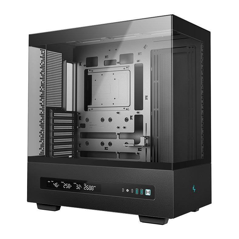 Gabinete Gamer Deepcool CH690 Digital, Mid-Tower, Lateral de Vidro, Preto, R-CH690-BKNNA0D-G-1