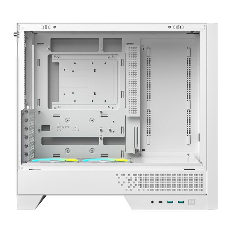 Gabinete Gamer Deepcool CL600, ARGB, Lateral de Vidro, Com 2 Fans, Mid-Tower, Branco, R-CL600-WHNNA2-G-1