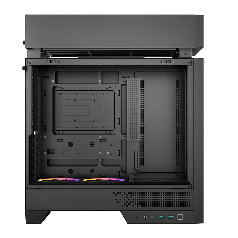 Gabinete Gamer Deepcool CL660, ARGB, Lateral de Vidro, Com 2 Fans, Mid-Tower, Preto, R-CL660-BKNNA0-G-1