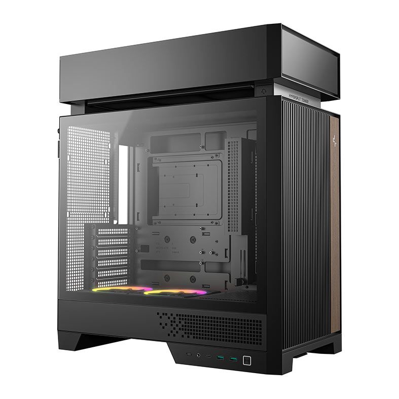 Gabinete Gamer Deepcool CL660, ARGB, Lateral de Vidro, Com 2 Fans, Mid-Tower, Preto, R-CL660-BKNNA0-G-1