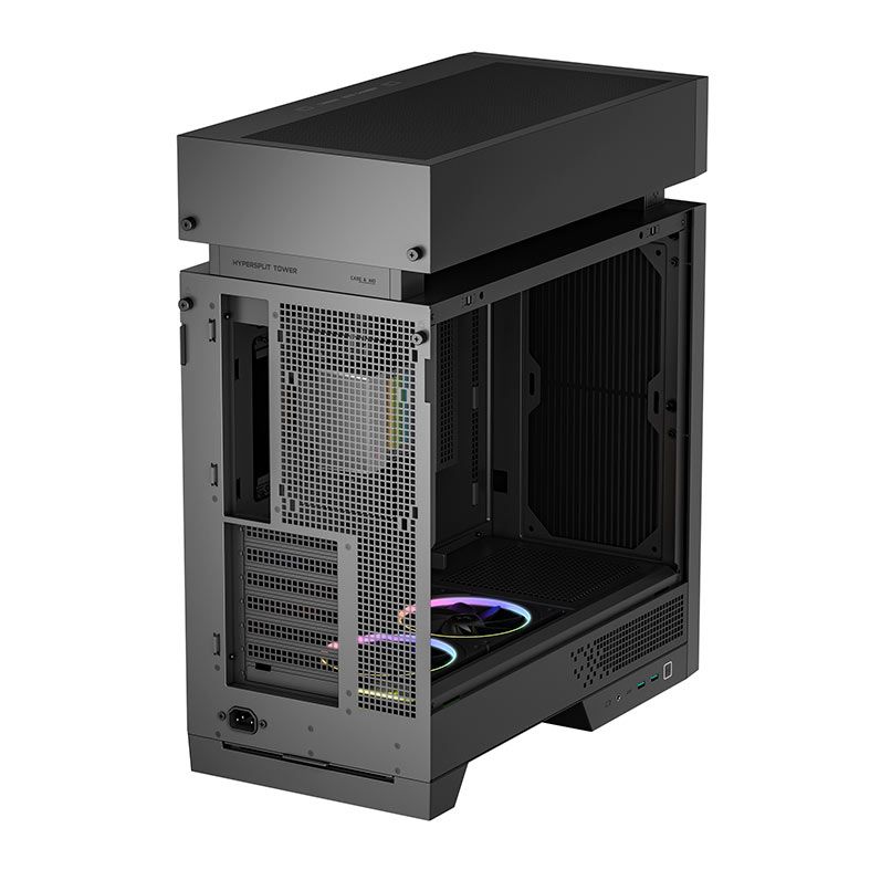 Gabinete Gamer Deepcool CL6600, ARGB, Mid-Tower, Lateral de Vidro, Com 2 Fans + Water Cooler 360mm, Preto, R-CL6600-BKNNA0-G-1