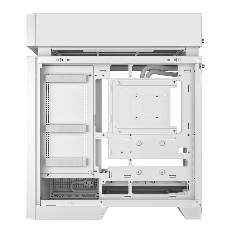 Gabinete Gamer Deepcool CL6600, ARGB, Mid-Tower, Lateral de Vidro, Com 2 Fans + Water Cooler 360mm, Branco, R-CL6600-WHNNA0-G