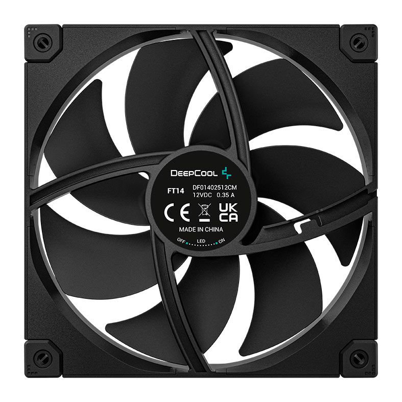 Ventoinha Deepcool FT14, Led Branco, 140mm, Preto, R-FT14-BKWPN1-G