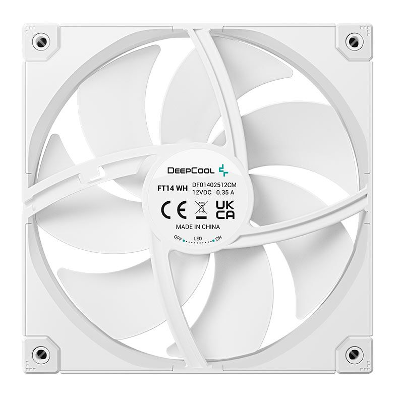 Ventoinha Deepcool FT14, Led Branco, 140mm, Branco, R-FT14-WHWPN1-G