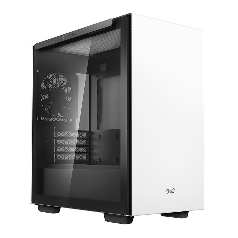 Gabinete Gamer DeepCool Macube 110, Mid-Tower, Lateral de Vidro, Com 1 Fan, Branco, R-MACUBE110-WHNGM1N-G-1