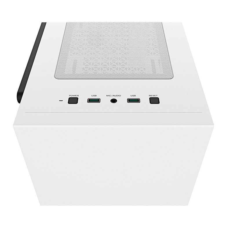 Gabinete Gamer DeepCool Macube 110, Mid-Tower, Lateral de Vidro, Com 1 Fan, Branco, R-MACUBE110-WHNGM1N-G-1