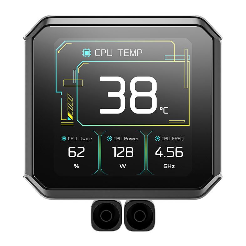 Water Cooler Deepcool Spartacus, RGB, 360mm, Com tela LCD, Preto, R-SPT360-BKDSMP-G-1