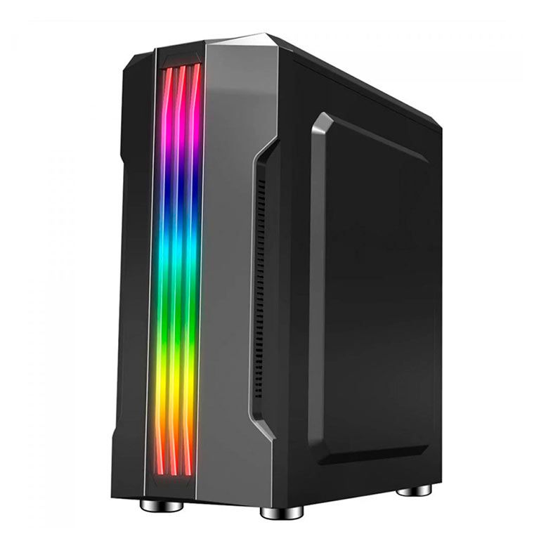 Gabinete Gamer 1STPlayer Rainbow R3-A, RGB, Mid-Tower, Lateral de Vidro, Preto, R3-ABK