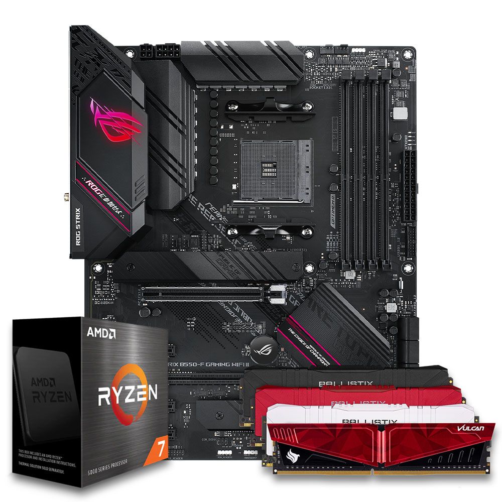 Pichau Kit upgrade, AMD Ryzen 7 5800X3D, B550-F DDR4, 16GB DDR4