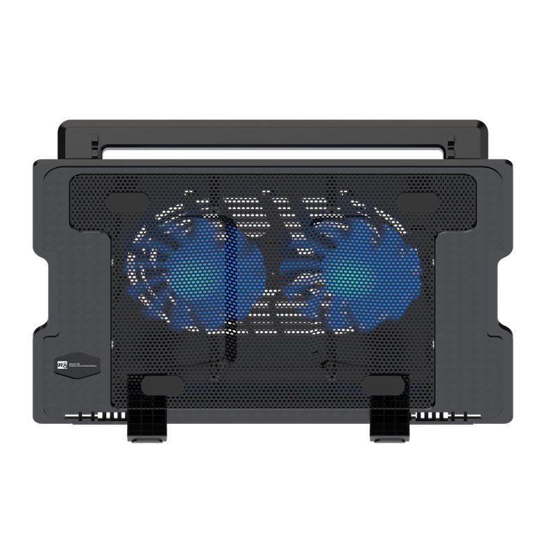 Base Para Notebook R8 C104, Ate 17 Pol, 2 Fans, Preto, R8-C104-BK