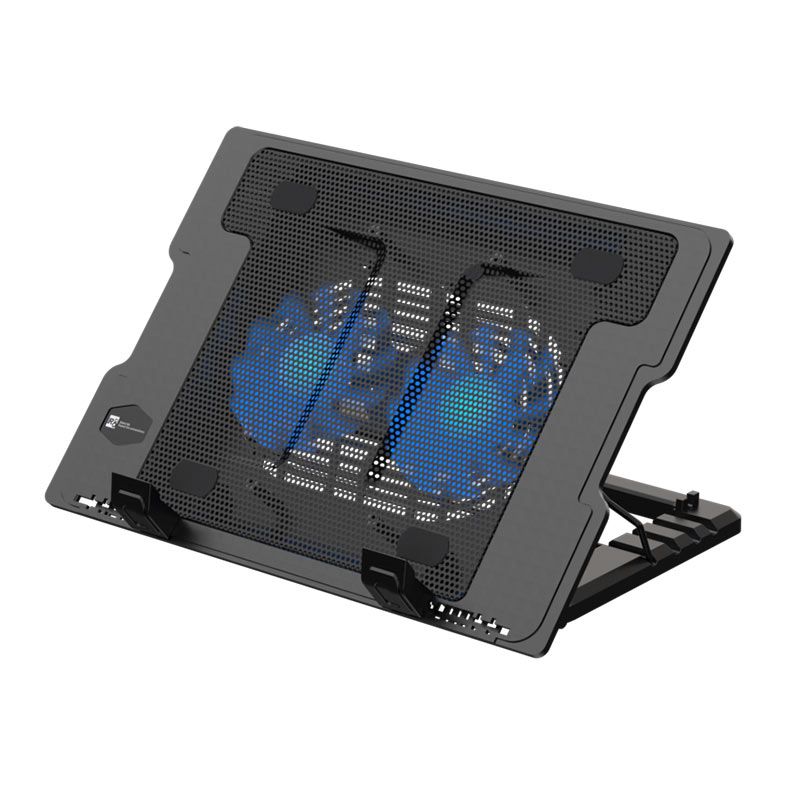 Base Para Notebook R8 C104, Ate 17 Pol, 2 Fans, Preto, R8-C104-BK