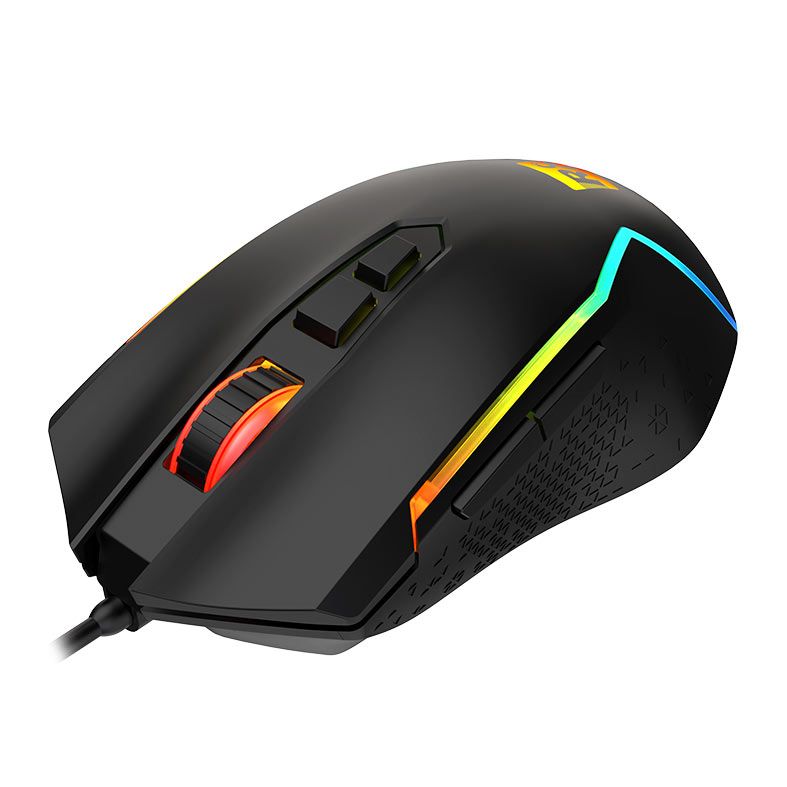 Mouse Gamer R8 G203, RGB, 7200 DPI, 7 Botoes, USB, Preto, R8-G203-BK