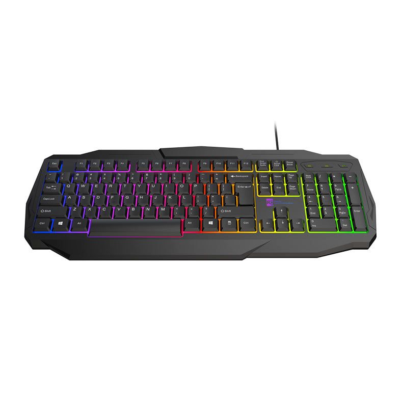 OPENBOX Teclado Gamer R8 GW100, Rainbow, USB, Preto, R8-GW100-BK