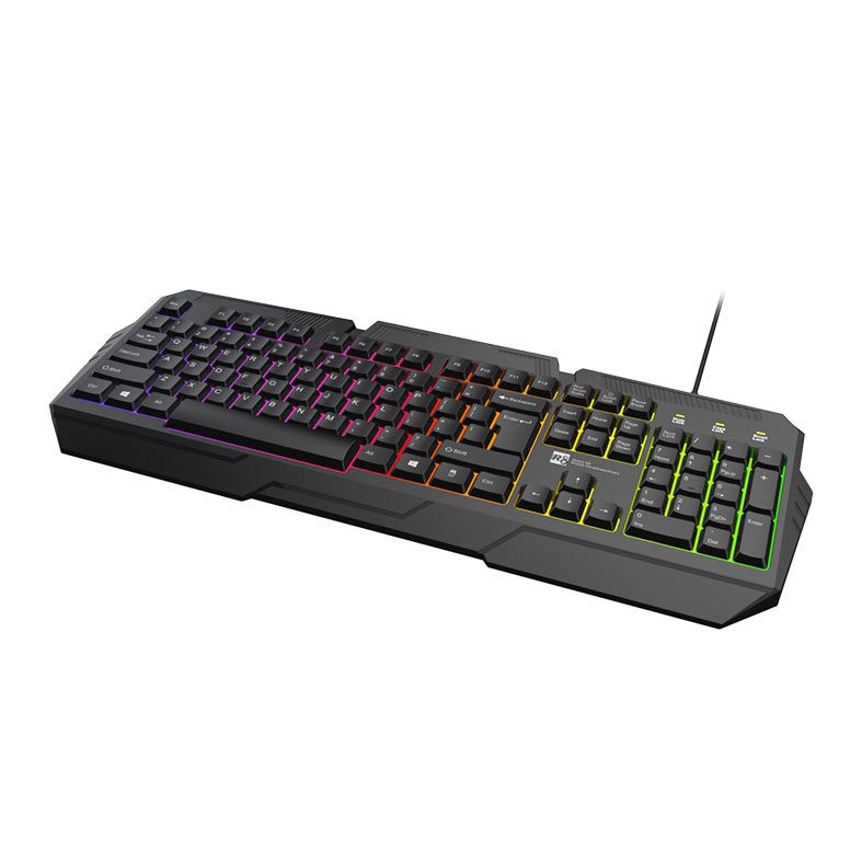 Teclado Gamer R8 GW101, Rainbow, USB, Preto, R8-GW101-BK