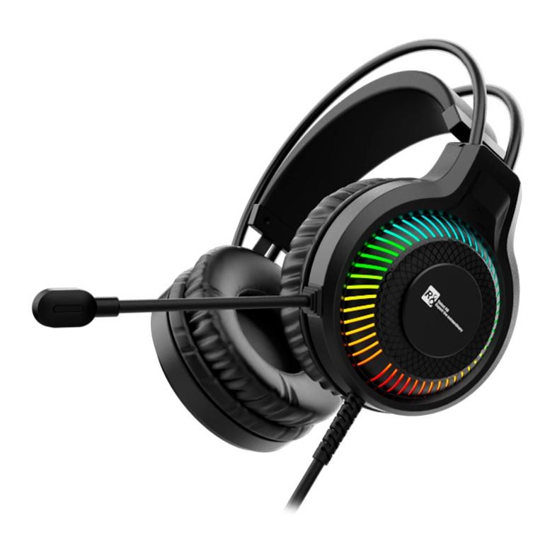 Kit R8 03, Teclado Gamer Rainbow USB, Mouse 7200DPI RGB, Headset Driver 50mm, Mousepad 300x250x3mm, Preto, R8-KIT03