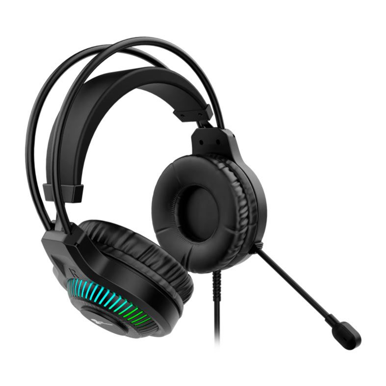 Headset Gamer R8 H01, Drivers 50mm, USB, Preto, R8-H01-BK