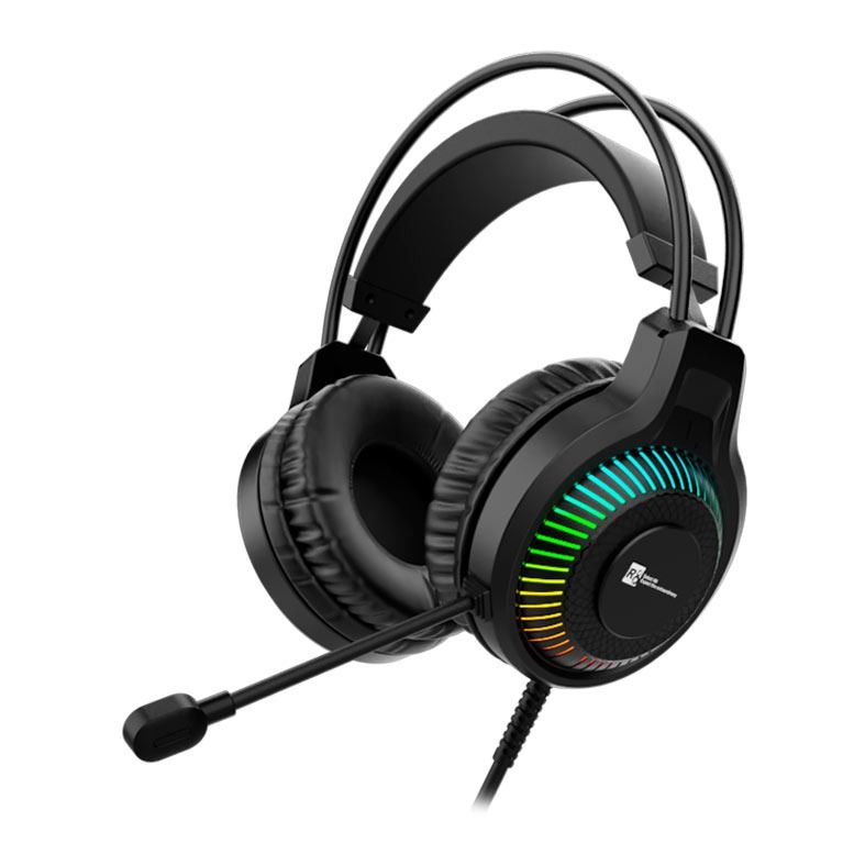 Kit R8 03, Teclado Gamer Rainbow USB, Mouse 7200DPI RGB, Headset Driver 50mm, Mousepad 300x250x3mm, Preto, R8-KIT03