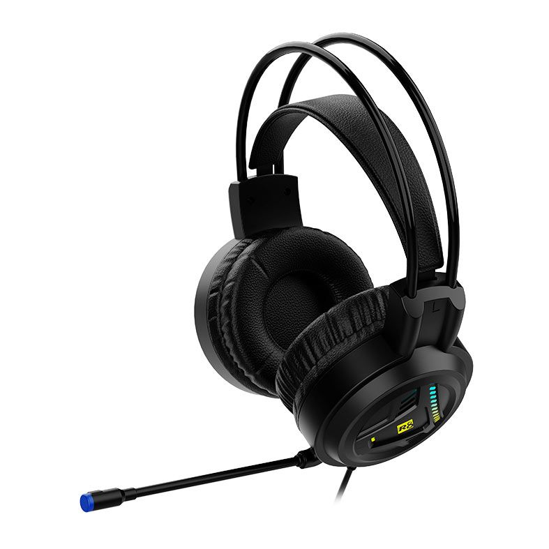Headset Gamer R8 H05, Drivers 50mm, USB, Preto, R8-H05-RBW