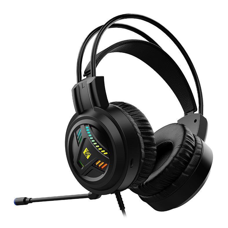 Headset Gamer R8 H05, Drivers 50mm, USB, Preto, R8-H05-RBW