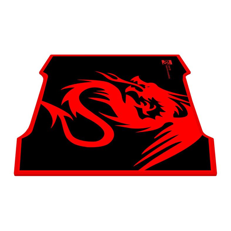 Mousepad Gamer R8 M-01, 300x250x3mm, Preto Com Costura Vermelha, R8-M01-BK