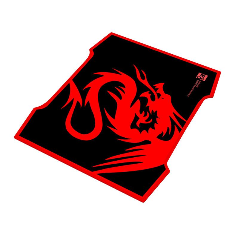 Mousepad Gamer R8 M-01, 300x250x3mm, Preto Com Costura Vermelha, R8-M01-BK