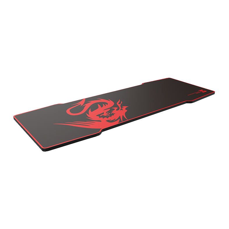 Mousepad Gamer R8 M-02, 800x300x3mm, Preto Com Costura Vermelha, R8-M02-BK