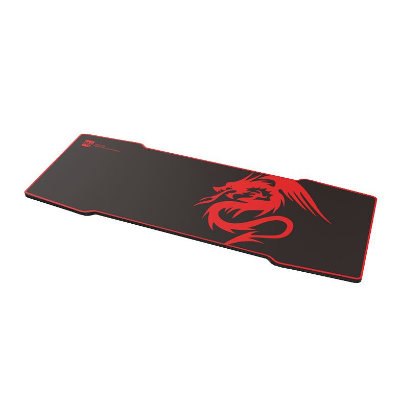 Mousepad Gamer R8 M-02, 800x300x3mm, Preto Com Costura Vermelha, R8-M02-BK